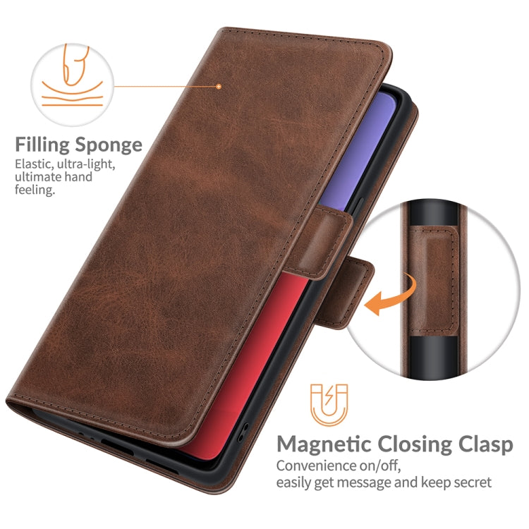 For Alcatel 1L 2021 Dual-side Magnetic Buckle Horizontal Flip Leather Case with Holder & Card Slots & Wallet
