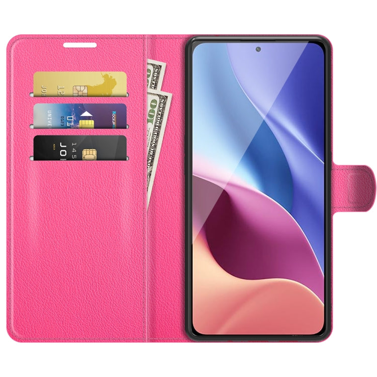 For Xiaomi Redmi K40 / K40 Pro / Poco F3 / Mi 11i Litchi Texture Horizontal Flip Protective Case with Holder & Card Slots & Wallet