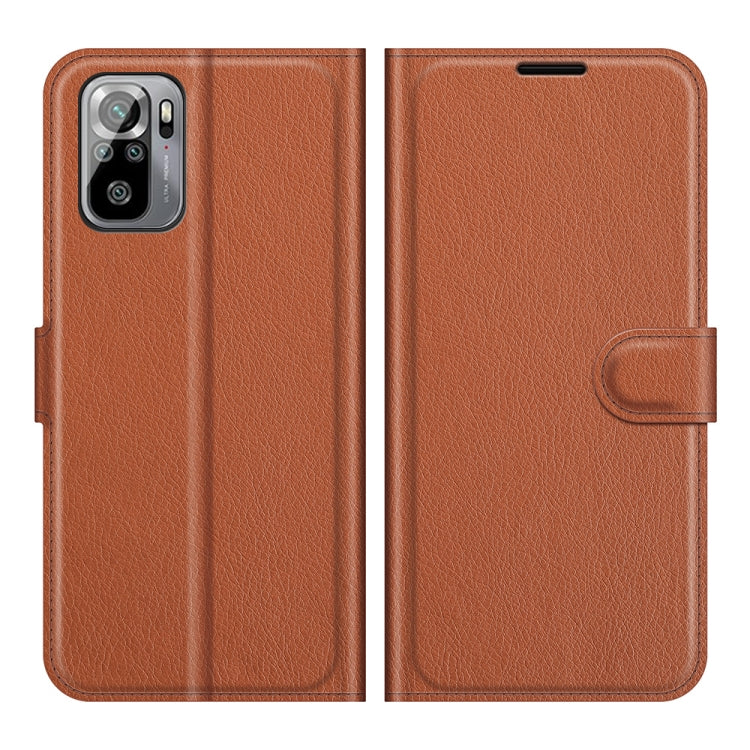 For Xiaomi Redmi Note 10 4G / Note 10S Litchi Texture Horizontal Flip Protective Case with Holder & Card Slots & Wallet