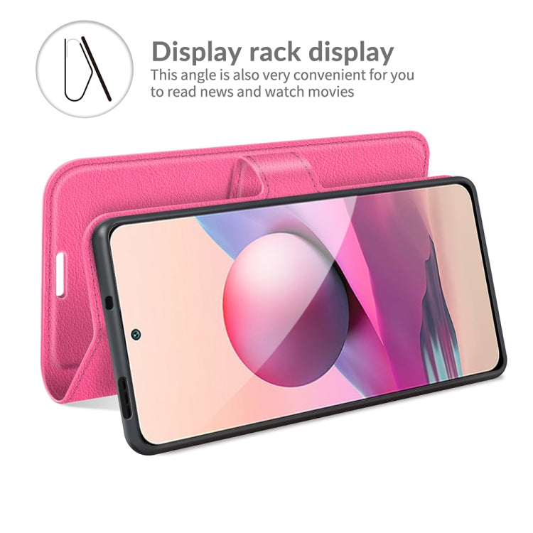 For Xiaomi Redmi Note 10 4G / Note 10S Litchi Texture Horizontal Flip Protective Case with Holder & Card Slots & Wallet