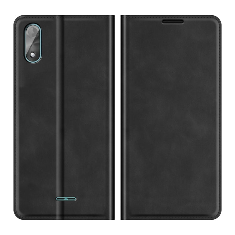 For Wiko Y51 Retro-skin Business Magnetic Suction Leather Case with Holder & Card Slots & Wallet