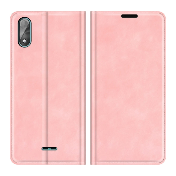 For Wiko Y51 Retro-skin Business Magnetic Suction Leather Case with Holder & Card Slots & Wallet