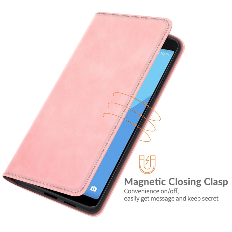 For Wiko Y51 Retro-skin Business Magnetic Suction Leather Case with Holder & Card Slots & Wallet