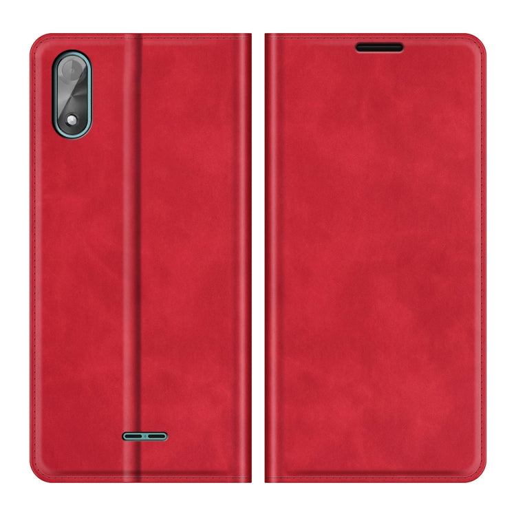 For Wiko Y51 Retro-skin Business Magnetic Suction Leather Case with Holder & Card Slots & Wallet