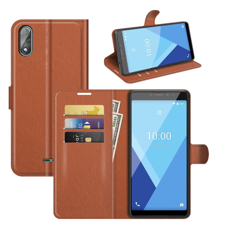 For Wiko Y51 Litchi Texture Horizontal Flip Protective Case with Holder & Card Slots & Wallet