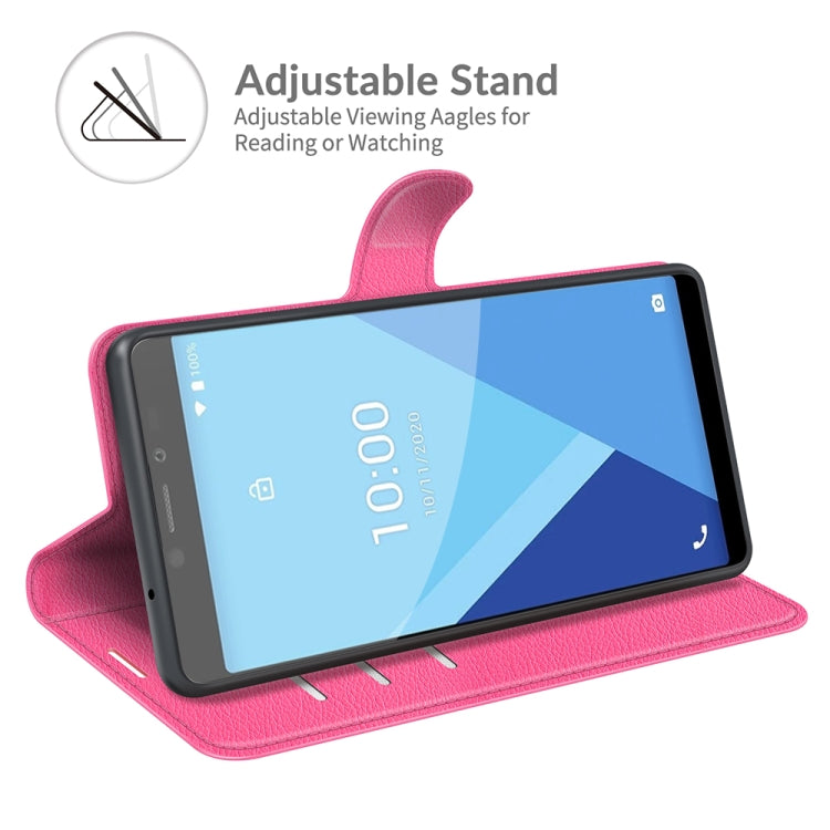 For Wiko Y51 Litchi Texture Horizontal Flip Protective Case with Holder & Card Slots & Wallet