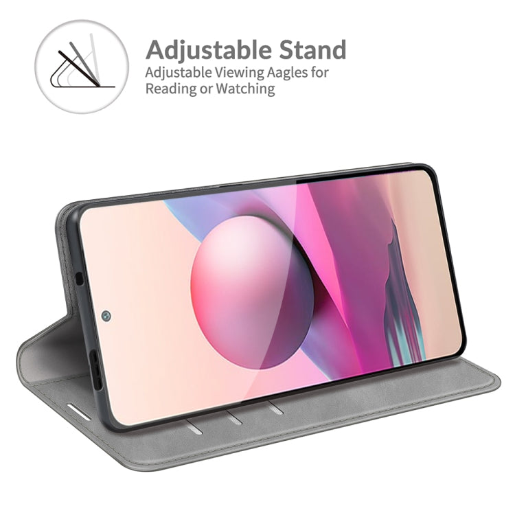 For Xiaomi Redmi Note 10 4G / Note 10S Retro-skin Business Magnetic Suction Leather Case with Holder & Card Slots & Wallet