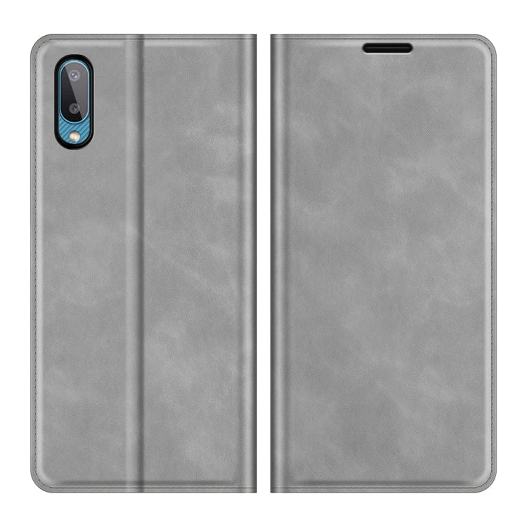 For Samsung Galaxy A02 / M02 Retro-skin Business Magnetic Suction Leather Case with Holder & Card Slots & Wallet