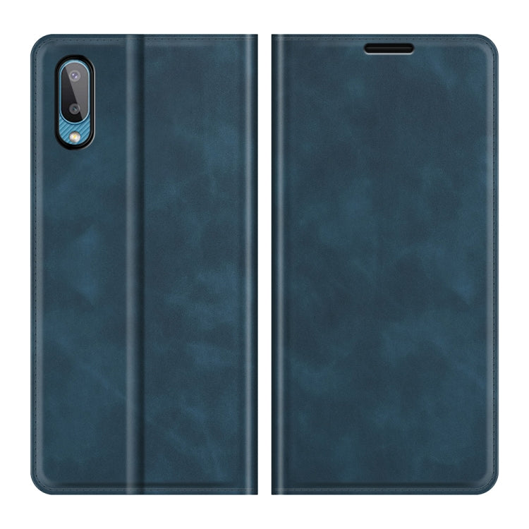 For Samsung Galaxy A02 / M02 Retro-skin Business Magnetic Suction Leather Case with Holder & Card Slots & Wallet