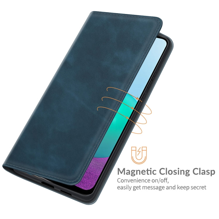 For Samsung Galaxy A02 / M02 Retro-skin Business Magnetic Suction Leather Case with Holder & Card Slots & Wallet