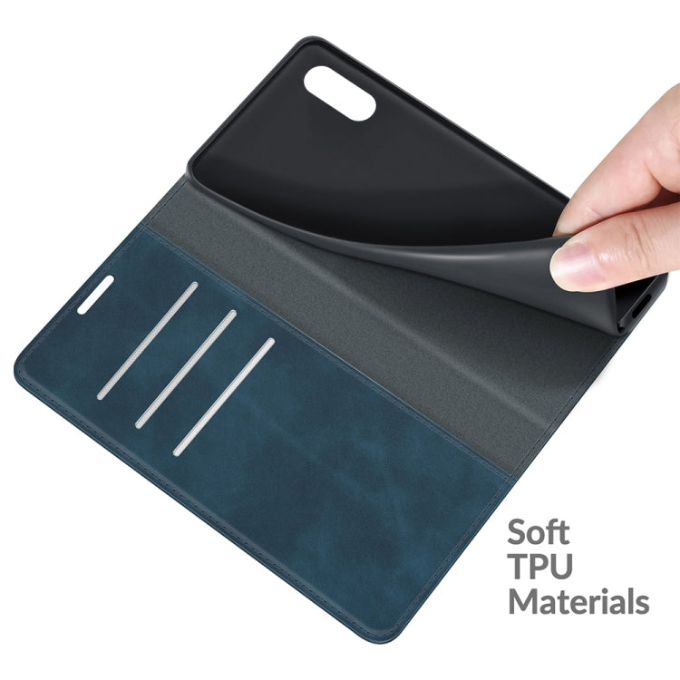 For Samsung Galaxy A02 / M02 Retro-skin Business Magnetic Suction Leather Case with Holder & Card Slots & Wallet