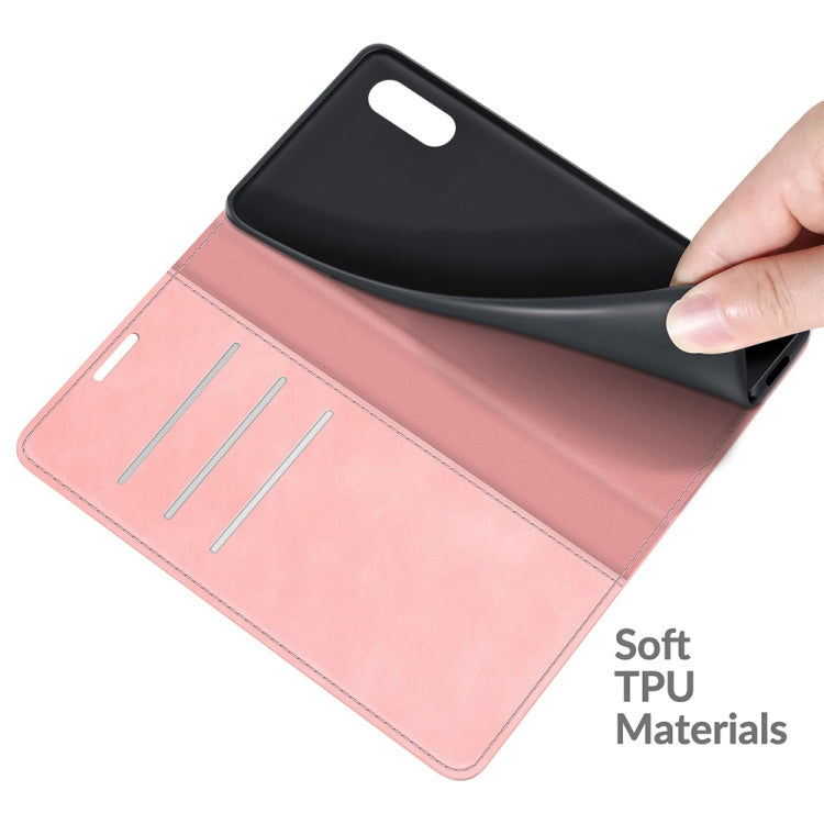 For Samsung Galaxy A02 / M02 Retro-skin Business Magnetic Suction Leather Case with Holder & Card Slots & Wallet