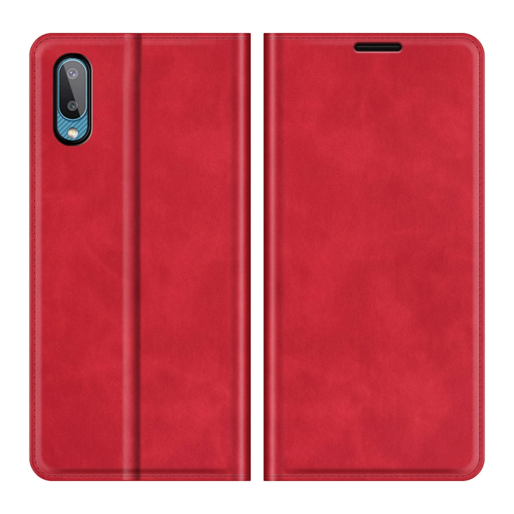For Samsung Galaxy A02 / M02 Retro-skin Business Magnetic Suction Leather Case with Holder & Card Slots & Wallet