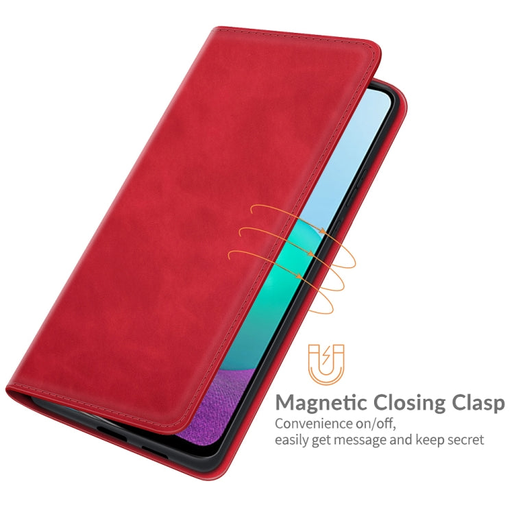 For Samsung Galaxy A02 / M02 Retro-skin Business Magnetic Suction Leather Case with Holder & Card Slots & Wallet