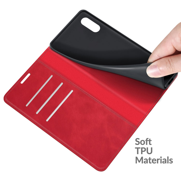 For Samsung Galaxy A02 / M02 Retro-skin Business Magnetic Suction Leather Case with Holder & Card Slots & Wallet