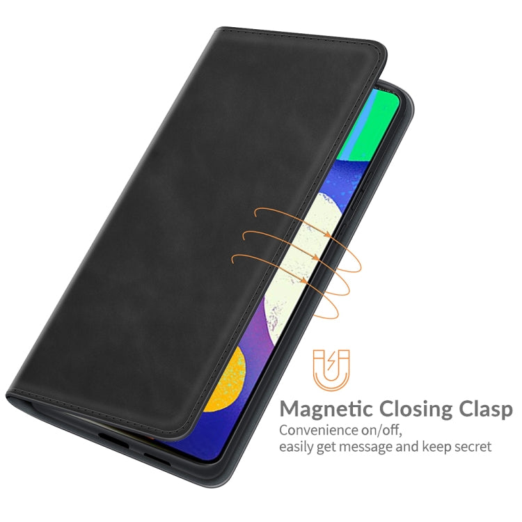 For Samsung Galaxy F62 / M62 Retro-skin Business Magnetic Suction Leather Case with Holder & Card Slots & Wallet