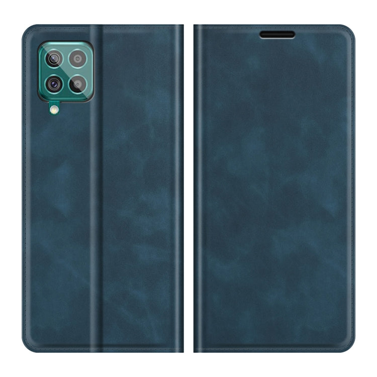 For Samsung Galaxy F62 / M62 Retro-skin Business Magnetic Suction Leather Case with Holder & Card Slots & Wallet