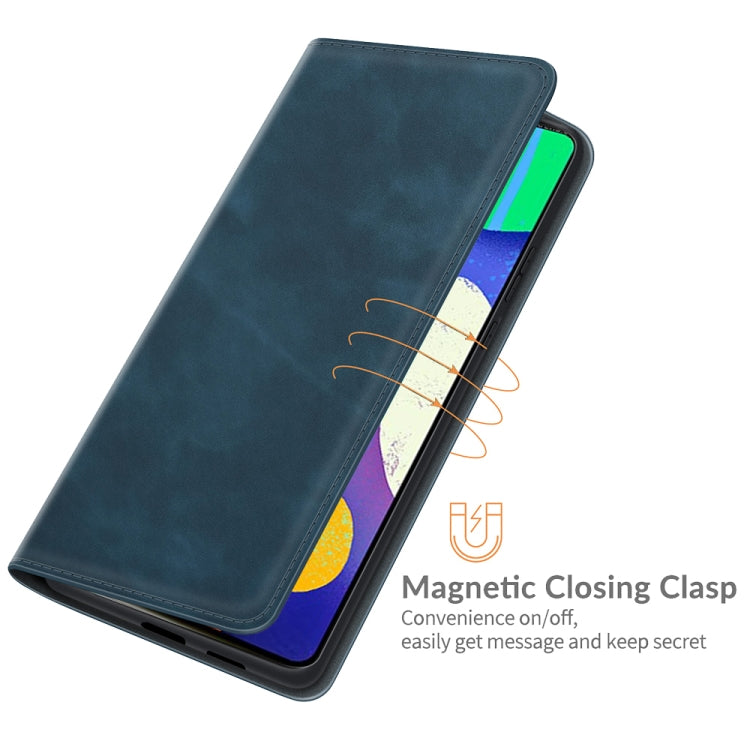 For Samsung Galaxy F62 / M62 Retro-skin Business Magnetic Suction Leather Case with Holder & Card Slots & Wallet