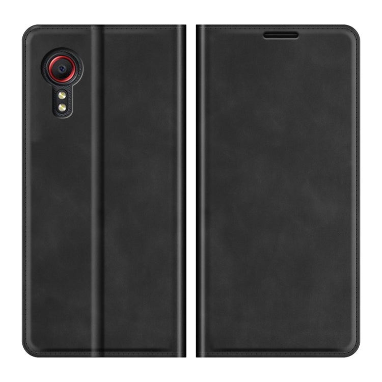For Samsung Galaxy Xcover 5 / Xcover 5S Retro-skin Business Magnetic Suction Leather Case with Holder & Card Slots & Wallet