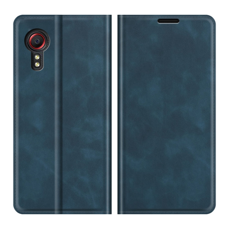 For Samsung Galaxy Xcover 5 / Xcover 5S Retro-skin Business Magnetic Suction Leather Case with Holder & Card Slots & Wallet