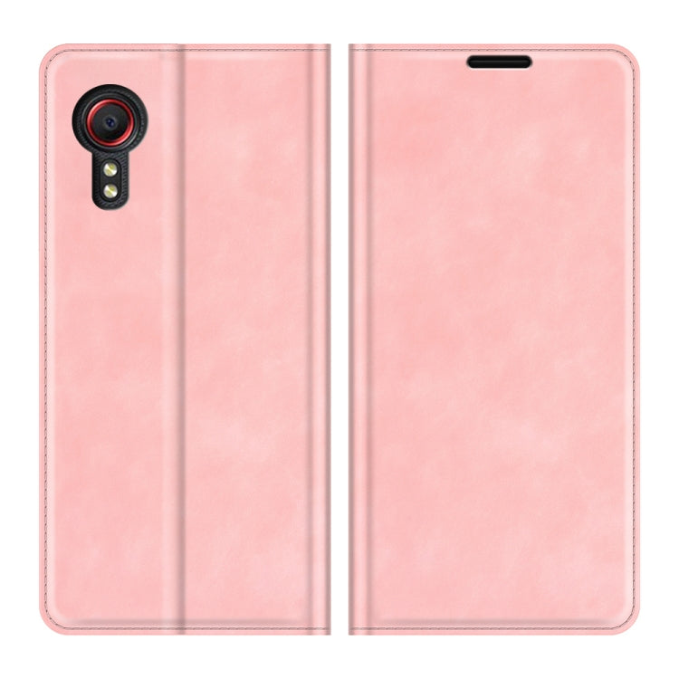 For Samsung Galaxy Xcover 5 / Xcover 5S Retro-skin Business Magnetic Suction Leather Case with Holder & Card Slots & Wallet
