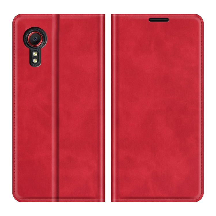 For Samsung Galaxy Xcover 5 / Xcover 5S Retro-skin Business Magnetic Suction Leather Case with Holder & Card Slots & Wallet