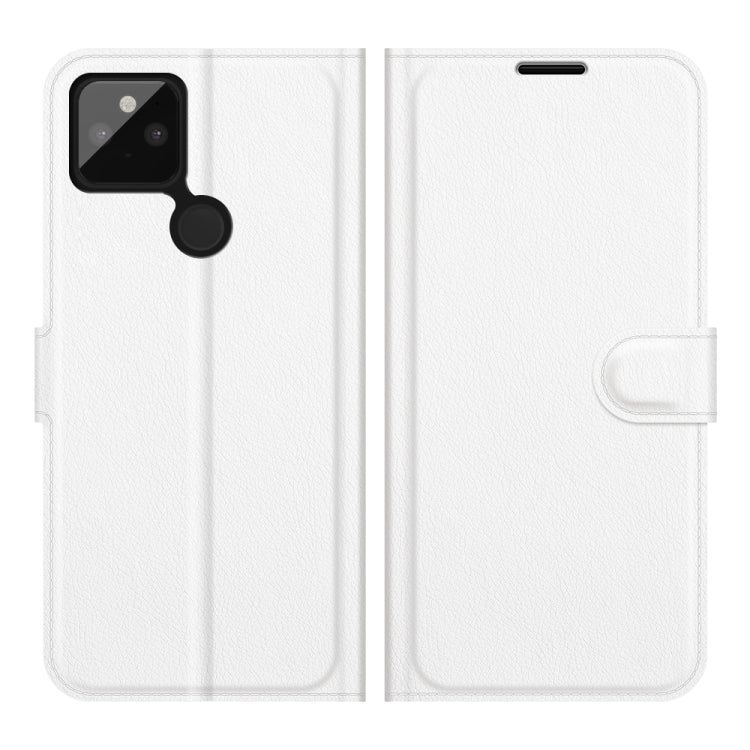 For Google Pixel 5A 5G Litchi Texture Horizontal Flip Protective Case with Holder & Card Slots & Wallet