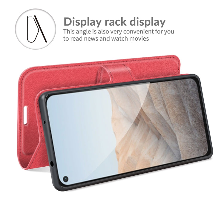 For Google Pixel 5A 5G Litchi Texture Horizontal Flip Protective Case with Holder & Card Slots & Wallet