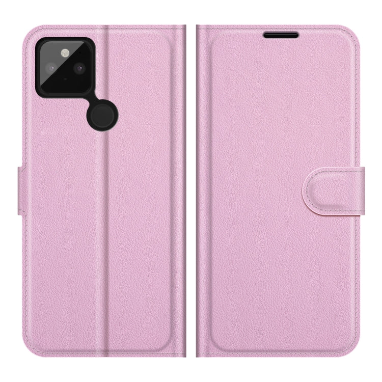 For Google Pixel 5A 5G Litchi Texture Horizontal Flip Protective Case with Holder & Card Slots & Wallet