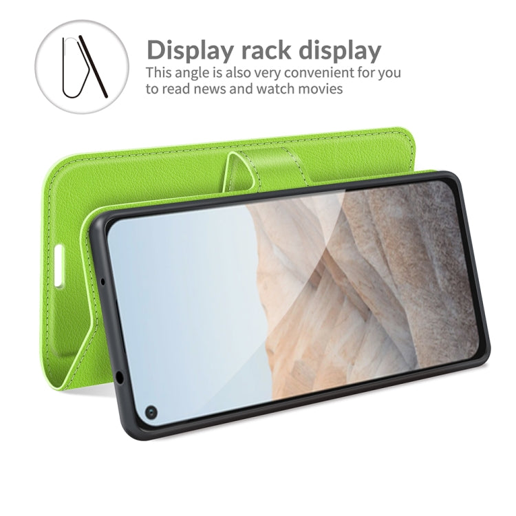 For Google Pixel 5A 5G Litchi Texture Horizontal Flip Protective Case with Holder & Card Slots & Wallet