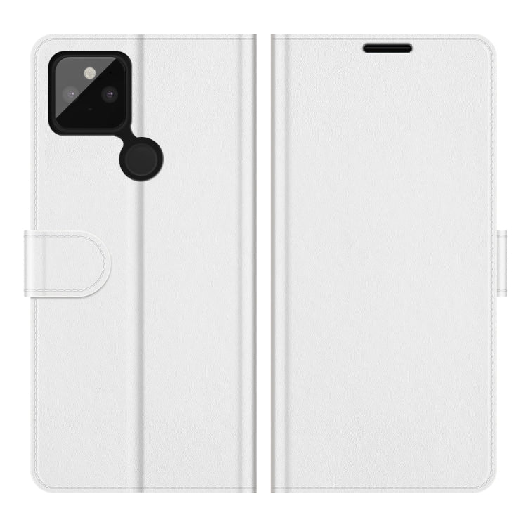 For Google Pixel 5A 5G R64 Texture Single Horizontal Flip Protective Case with Holder & Card Slots & Wallet& Photo Frame