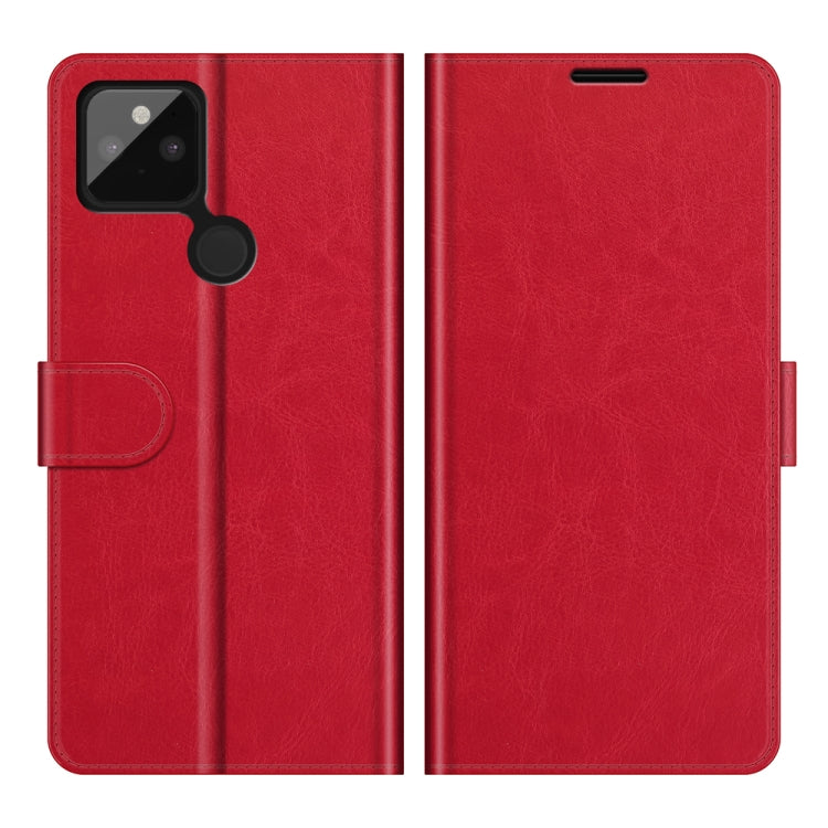 For Google Pixel 5A 5G R64 Texture Single Horizontal Flip Protective Case with Holder & Card Slots & Wallet& Photo Frame