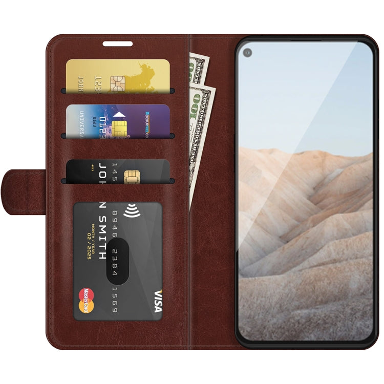 For Google Pixel 5A 5G R64 Texture Single Horizontal Flip Protective Case with Holder & Card Slots & Wallet& Photo Frame