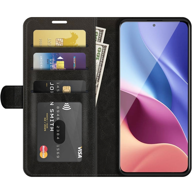 For Xiaomi Redmi K40 Pro / K40 / Poco F3 / Mi 11i R64 Texture Single Horizontal Flip Protective Case with Holder & Card Slots & Wallet& Photo Frame