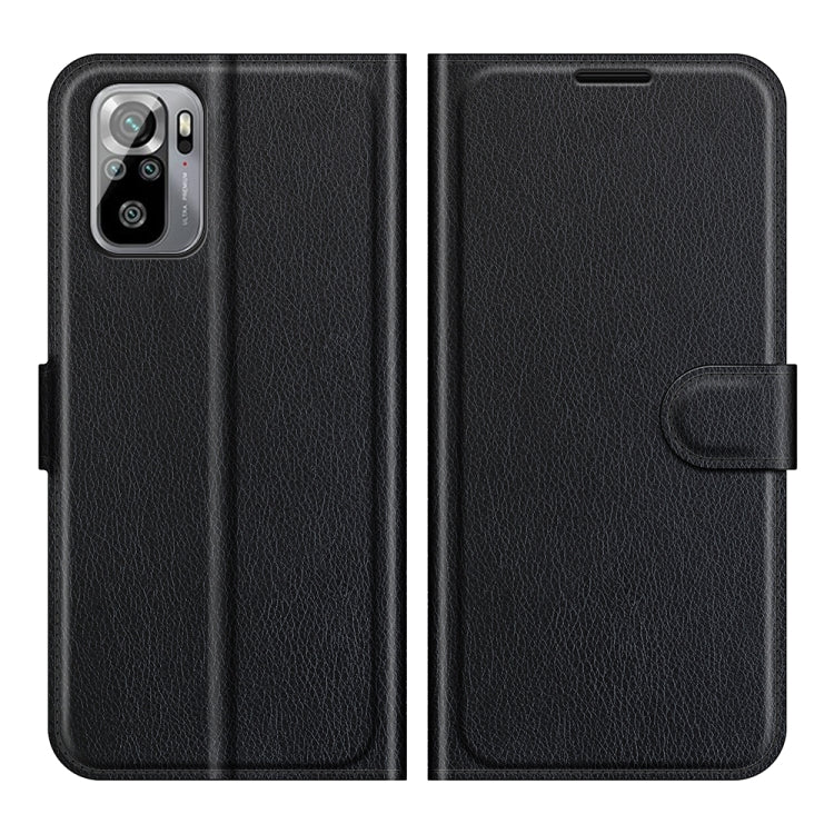 For Xiaomi Redmi Note 10 4G / Note 10S Litchi Texture Horizontal Flip Protective Case with Holder & Card Slots & Wallet