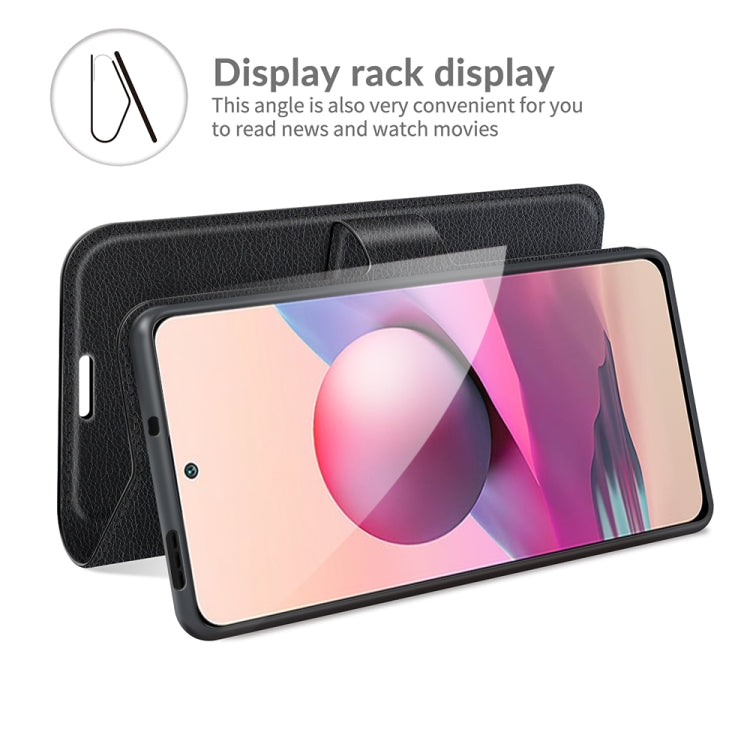 For Xiaomi Redmi Note 10 4G / Note 10S Litchi Texture Horizontal Flip Protective Case with Holder & Card Slots & Wallet