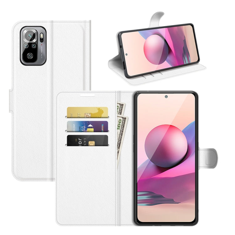 For Xiaomi Redmi Note 10 4G / Note 10S Litchi Texture Horizontal Flip Protective Case with Holder & Card Slots & Wallet