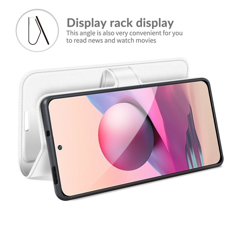 For Xiaomi Redmi Note 10 4G / Note 10S Litchi Texture Horizontal Flip Protective Case with Holder & Card Slots & Wallet