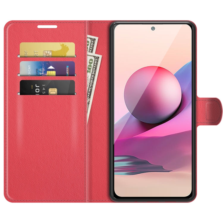 For Xiaomi Redmi Note 10 4G / Note 10S Litchi Texture Horizontal Flip Protective Case with Holder & Card Slots & Wallet