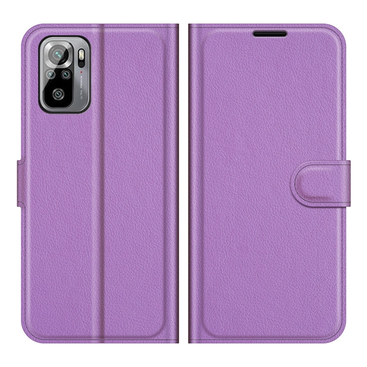 For Xiaomi Redmi Note 10 4G / Note 10S Litchi Texture Horizontal Flip Protective Case with Holder & Card Slots & Wallet