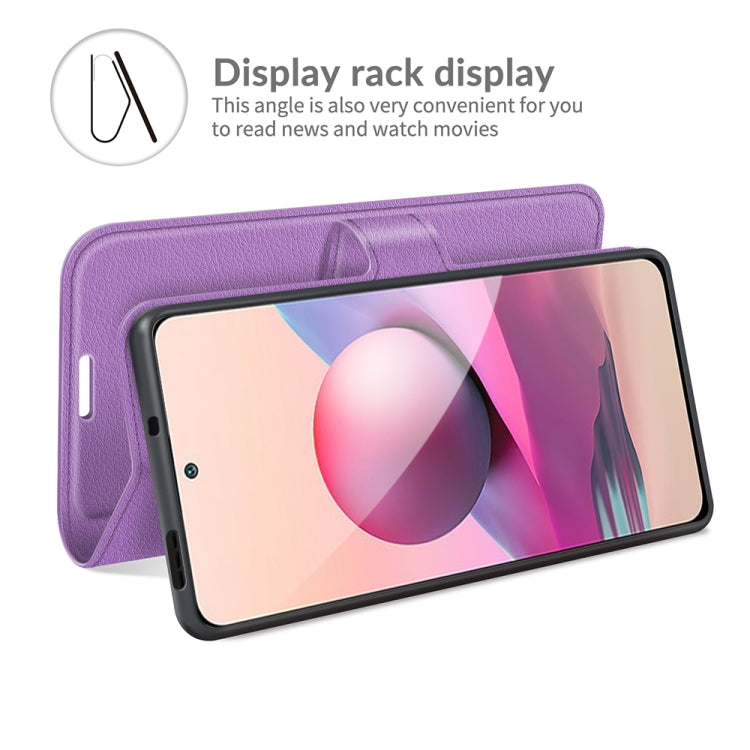 For Xiaomi Redmi Note 10 4G / Note 10S Litchi Texture Horizontal Flip Protective Case with Holder & Card Slots & Wallet