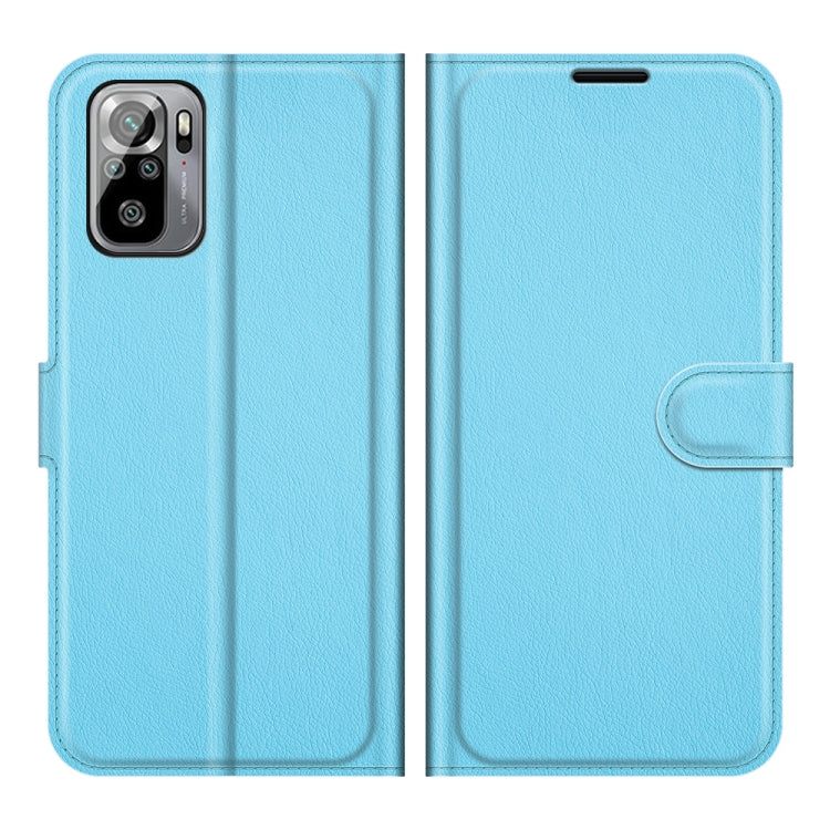 For Xiaomi Redmi Note 10 4G / Note 10S Litchi Texture Horizontal Flip Protective Case with Holder & Card Slots & Wallet