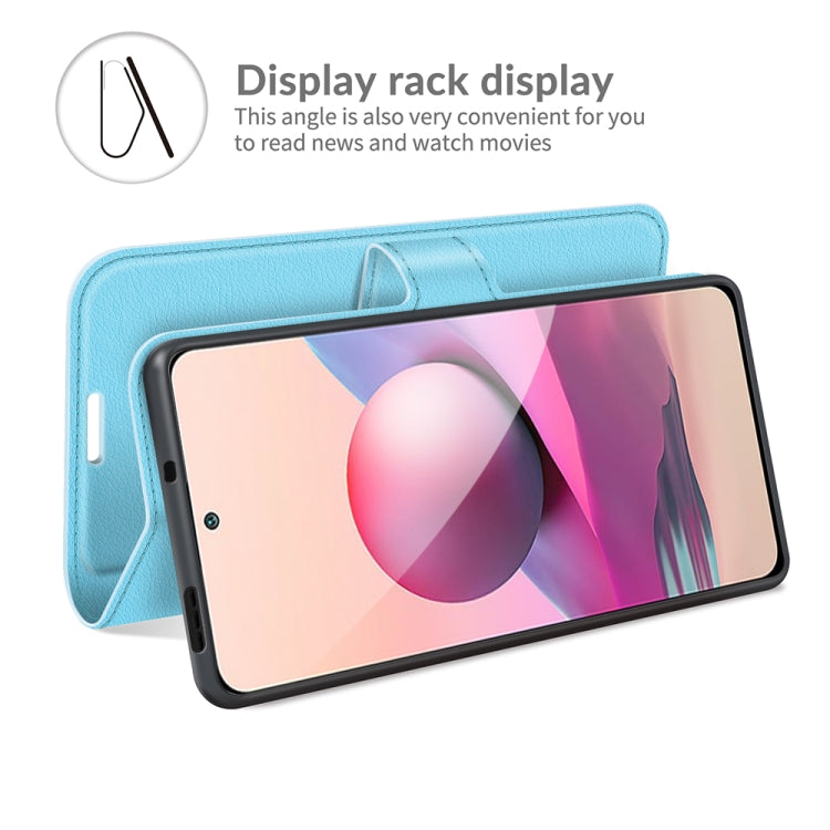 For Xiaomi Redmi Note 10 4G / Note 10S Litchi Texture Horizontal Flip Protective Case with Holder & Card Slots & Wallet