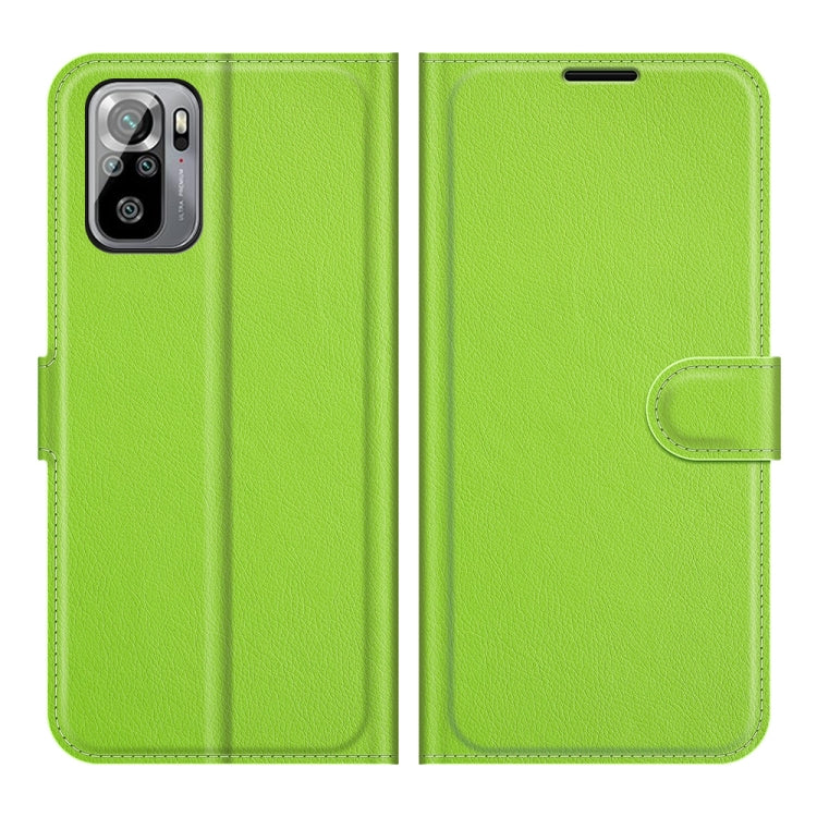 For Xiaomi Redmi Note 10 4G / Note 10S Litchi Texture Horizontal Flip Protective Case with Holder & Card Slots & Wallet