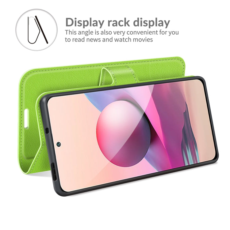 For Xiaomi Redmi Note 10 4G / Note 10S Litchi Texture Horizontal Flip Protective Case with Holder & Card Slots & Wallet