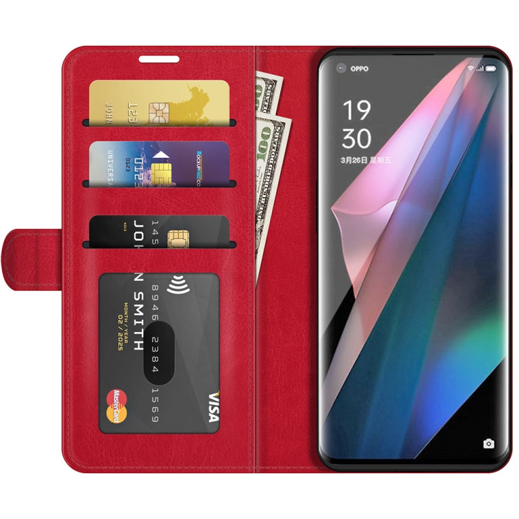 For OPPO Find X3 Pro / Find X3 R64 Texture Single Horizontal Flip Protective Case with Holder & Card Slots & Wallet& Photo Frame