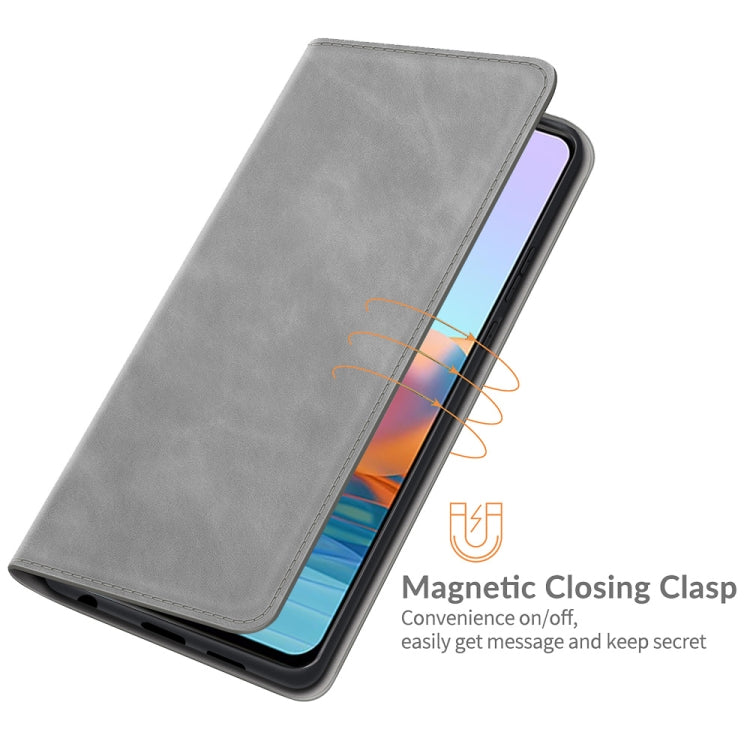 For Xiaomi Redmi Note 10 Pro / Note 10 Pro Max Retro-skin Business Magnetic Suction Leather Case with Holder & Card Slots & Wallet