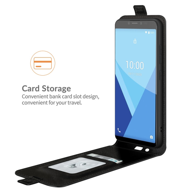 For WIKO Y51 R64 Texture Single Vertical Flip Leather Protective Case with Card Slots & Photo Frame
