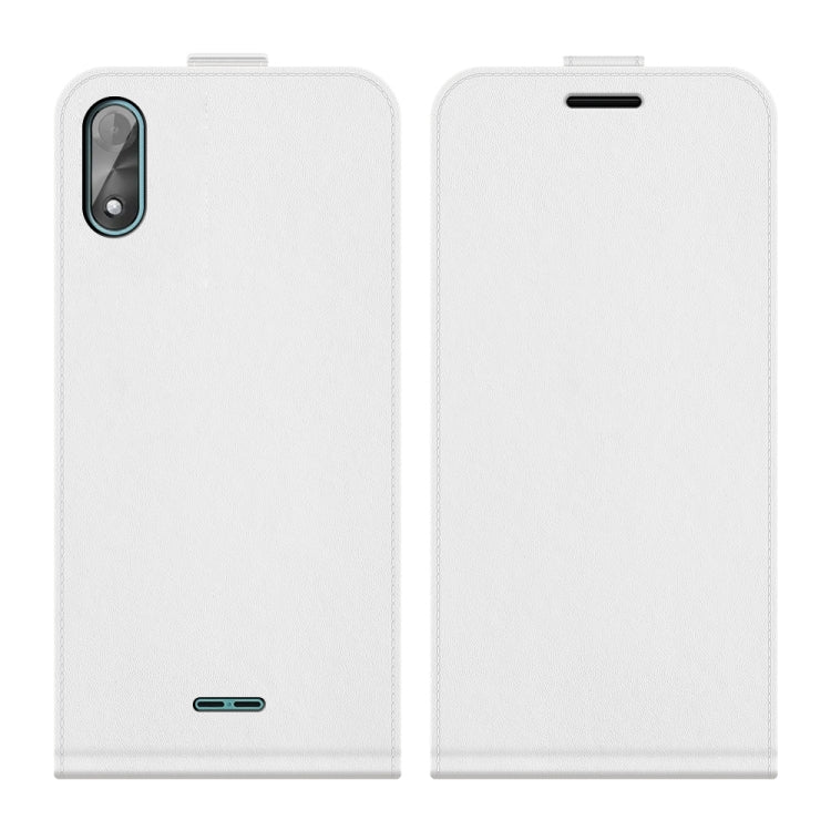 For WIKO Y51 R64 Texture Single Vertical Flip Leather Protective Case with Card Slots & Photo Frame