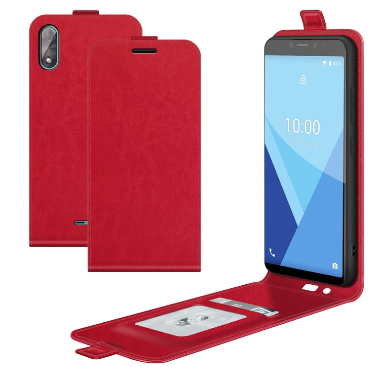 For WIKO Y51 R64 Texture Single Vertical Flip Leather Protective Case with Card Slots & Photo Frame